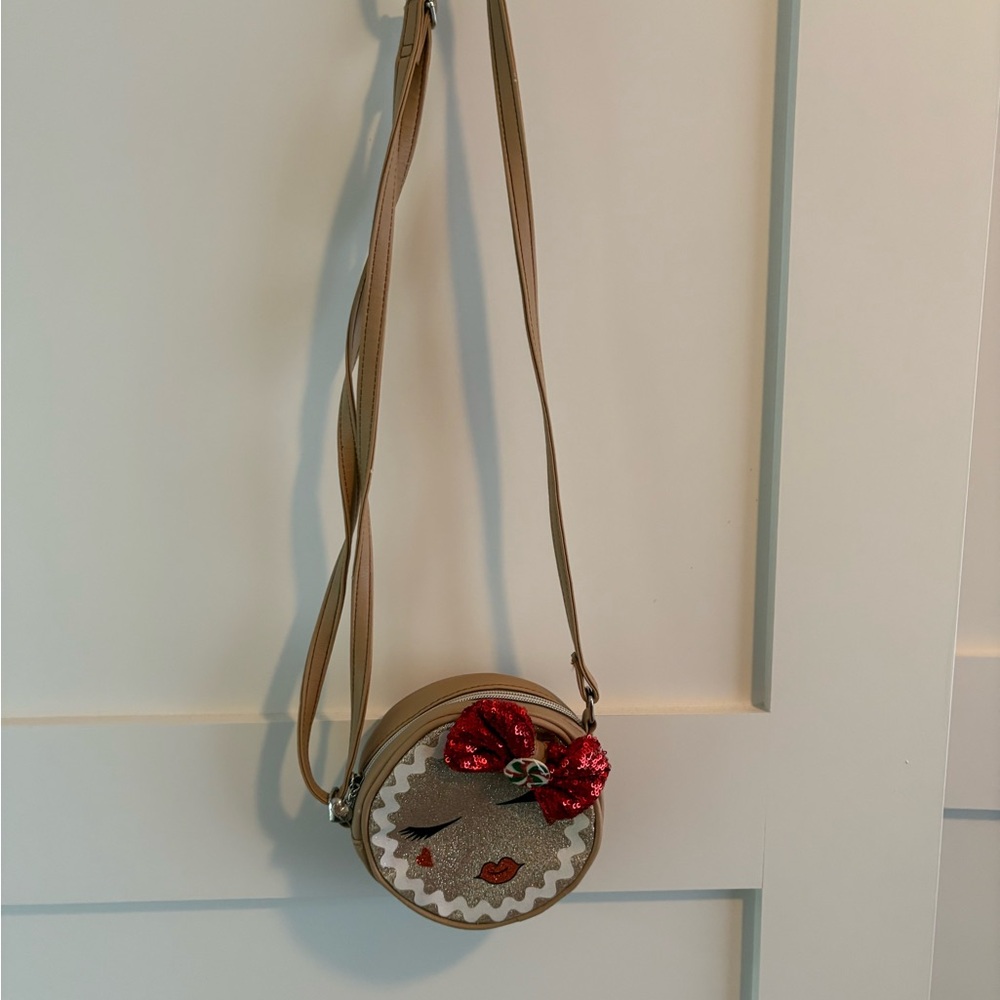 Stylish Tan and Red Women's Crossbody Bag